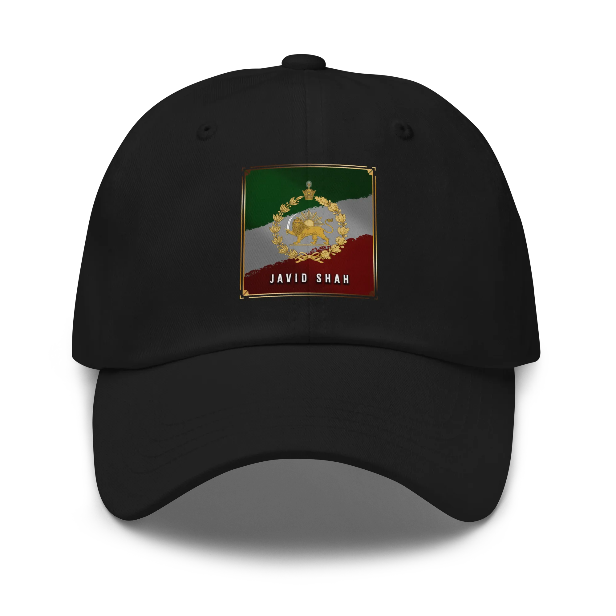 Javid Shah Lion & Sun Dark Edition Hat in Black – front view