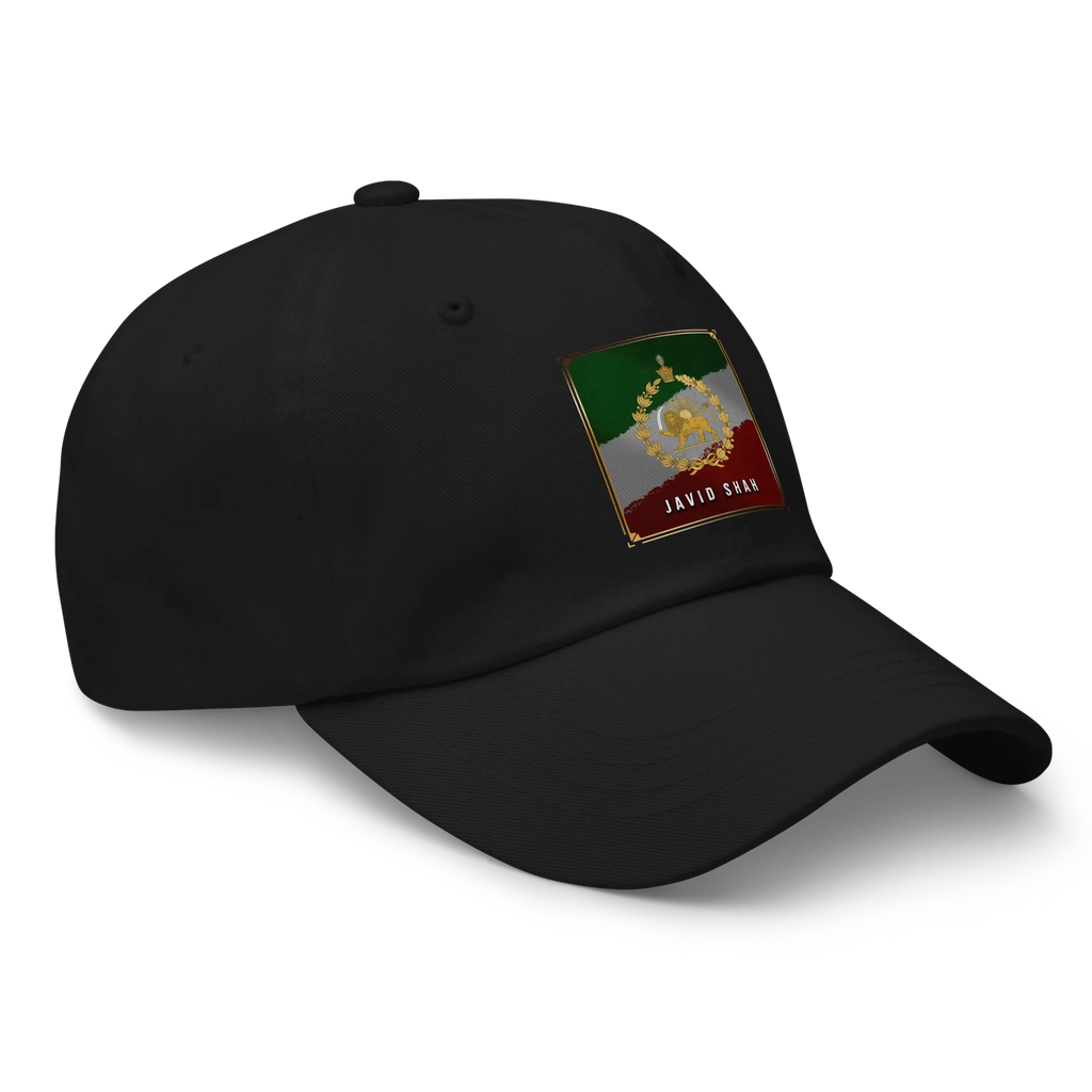 Javid Shah Lion & Sun Dark Edition Hat in Black – right angle view