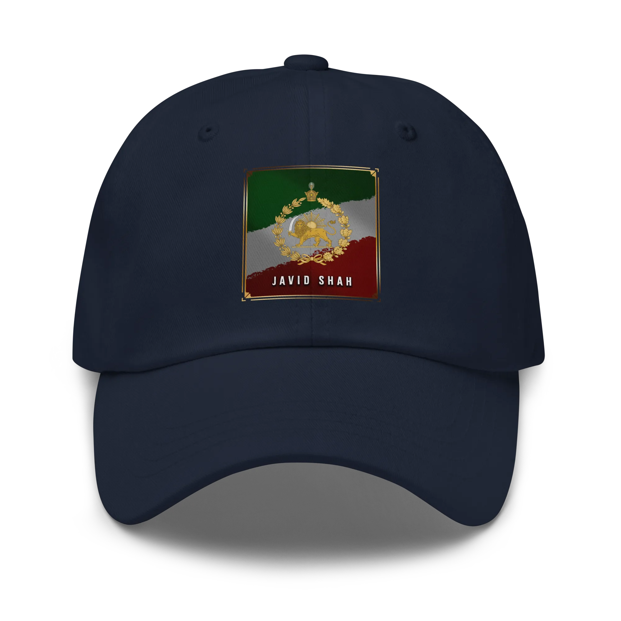 Javid Shah Lion & Sun Dark Edition Hat in Navy – front view