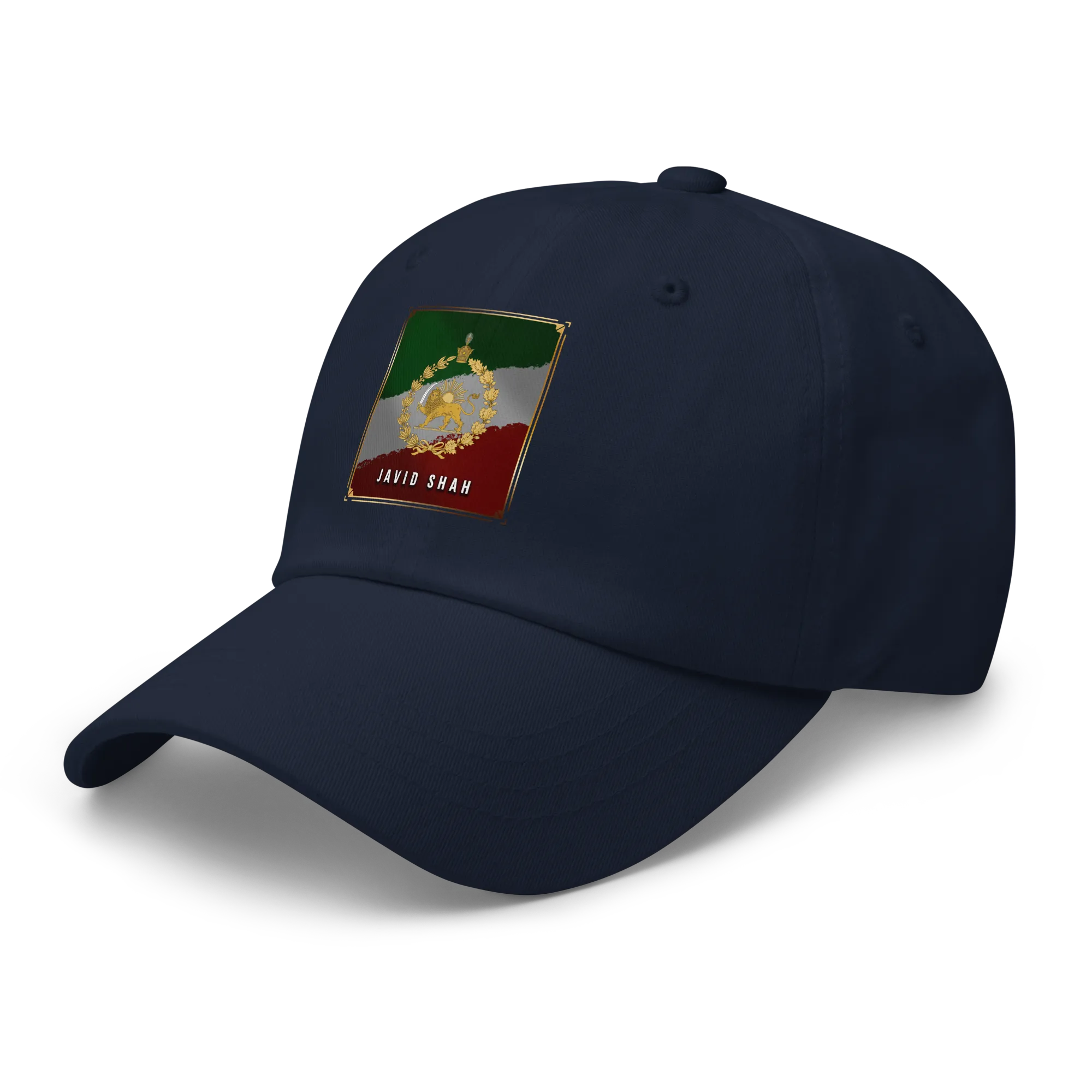 Javid Shah Lion & Sun Dark Edition Hat in Navy – left angle view