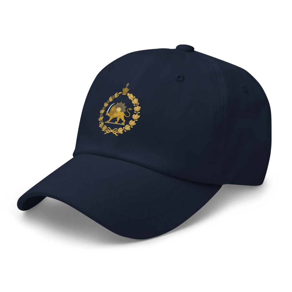 Lion & Sun Hat in Navy – left angle view