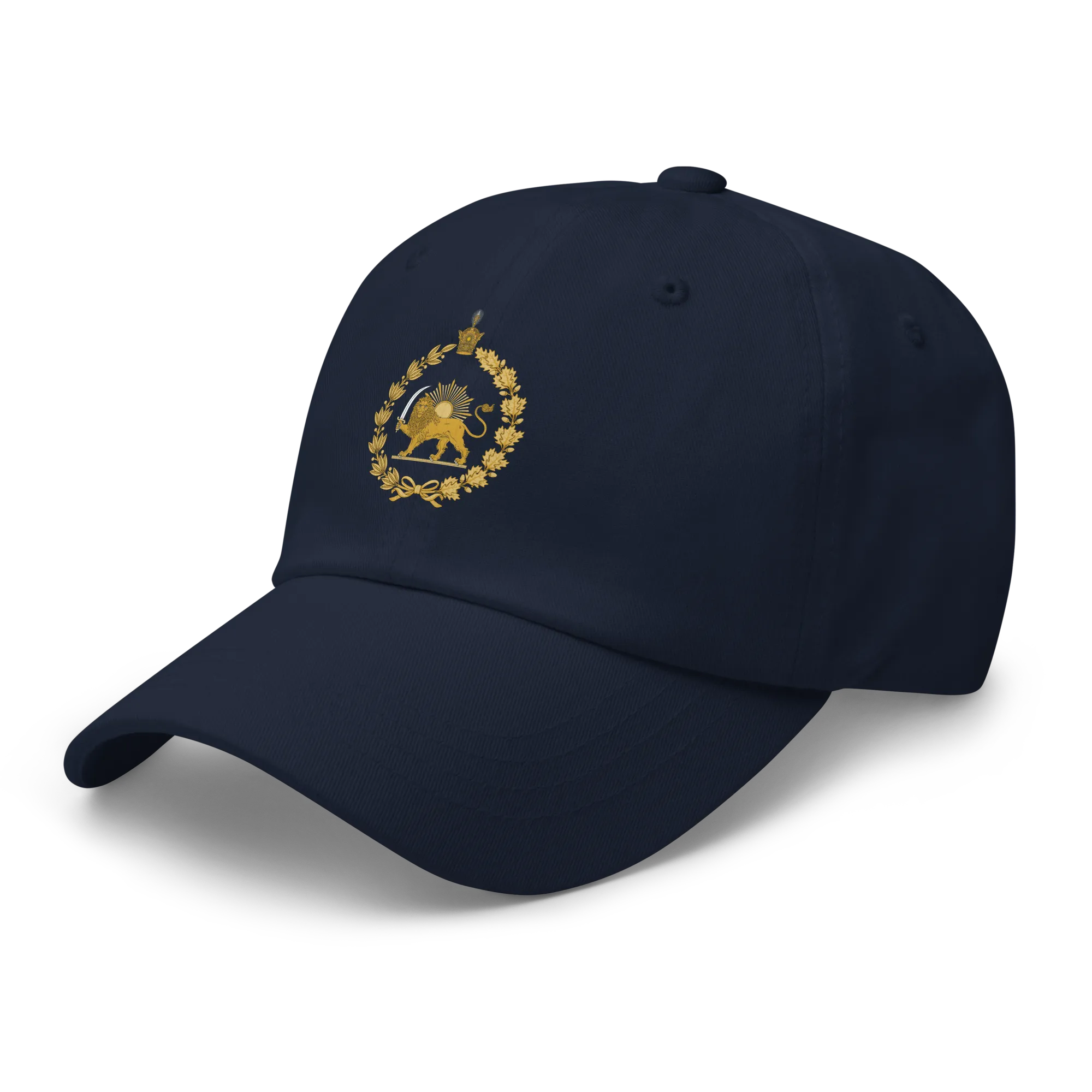 Lion & Sun Hat in Navy – left angle view