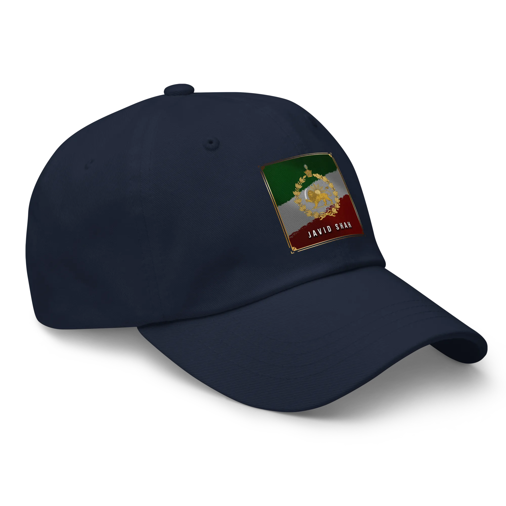 Javid Shah Lion & Sun Dark Edition Hat in Navy – right angle view