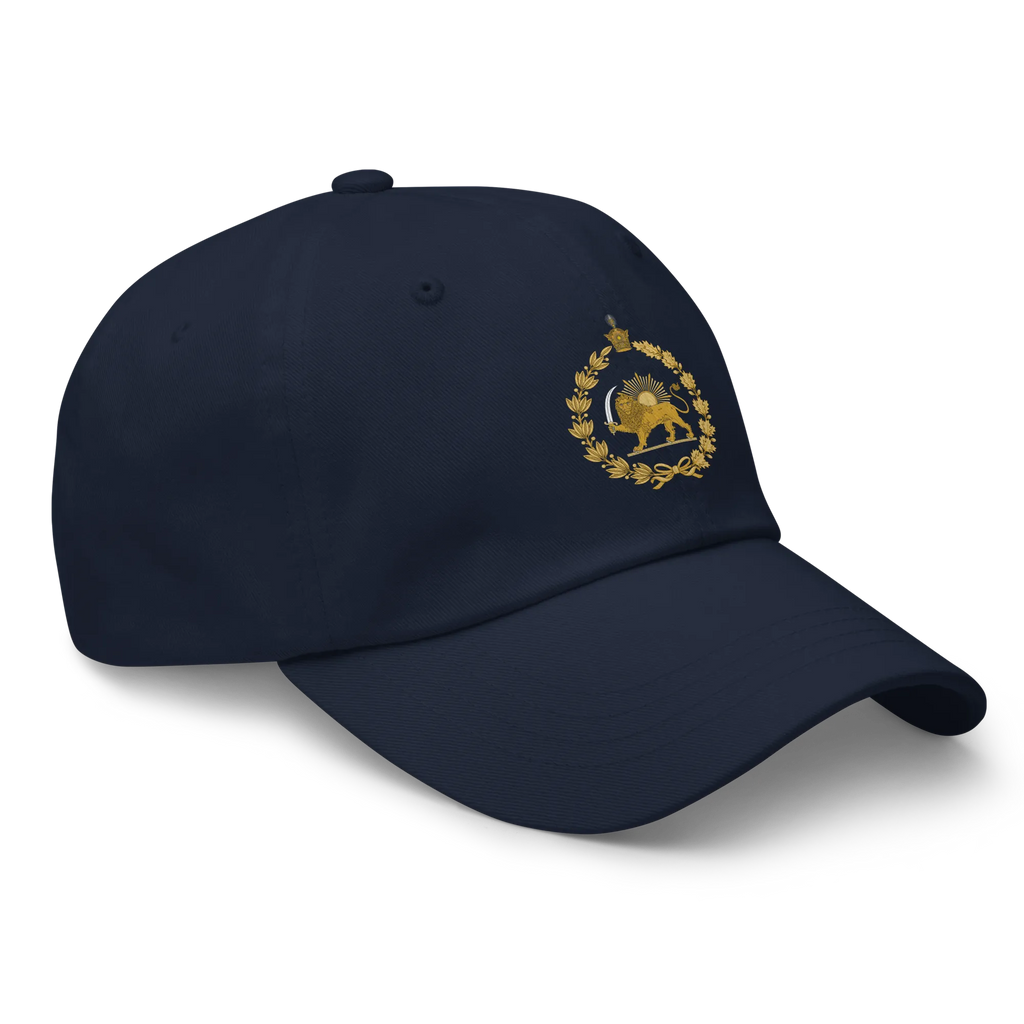 Lion & Sun Hat in Navy – right angle view