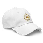 Lion & Sun Hat in White – right angle view