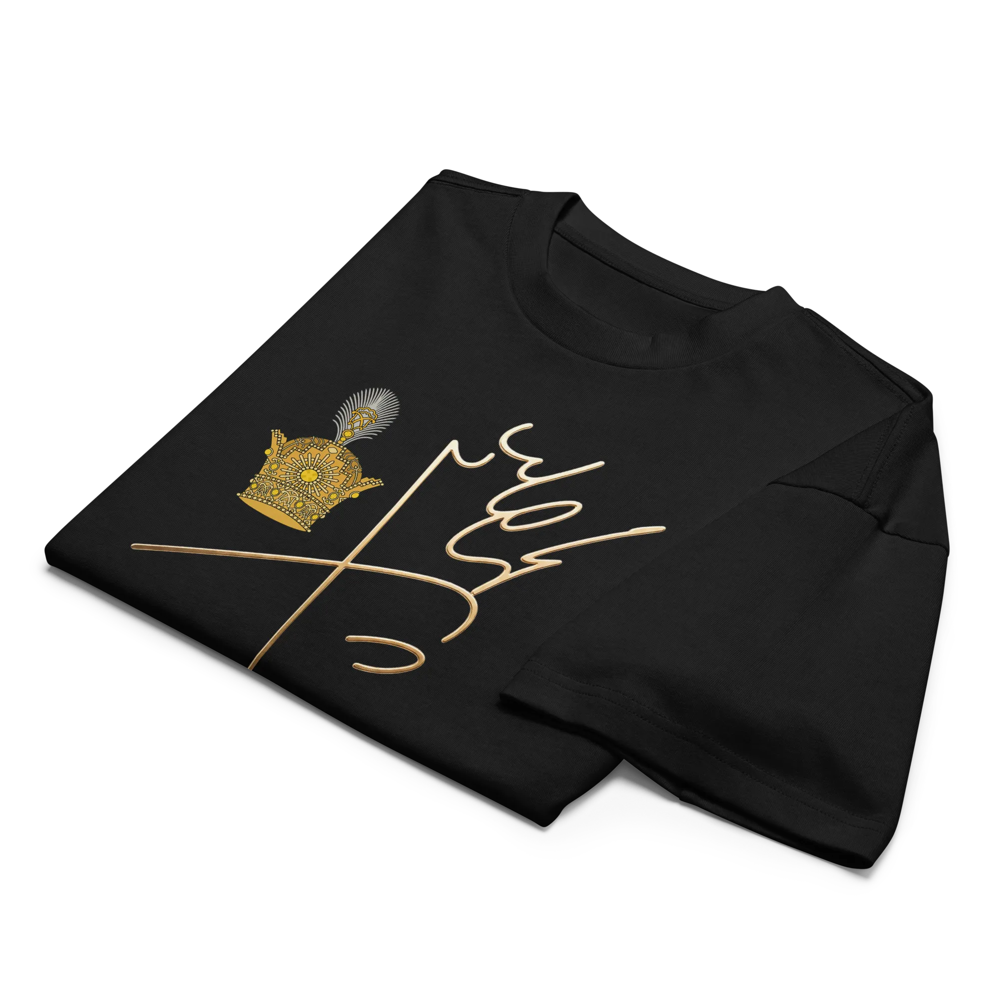 Aryamehr Signature T-Shirt by Javid Shah in Black – detail view