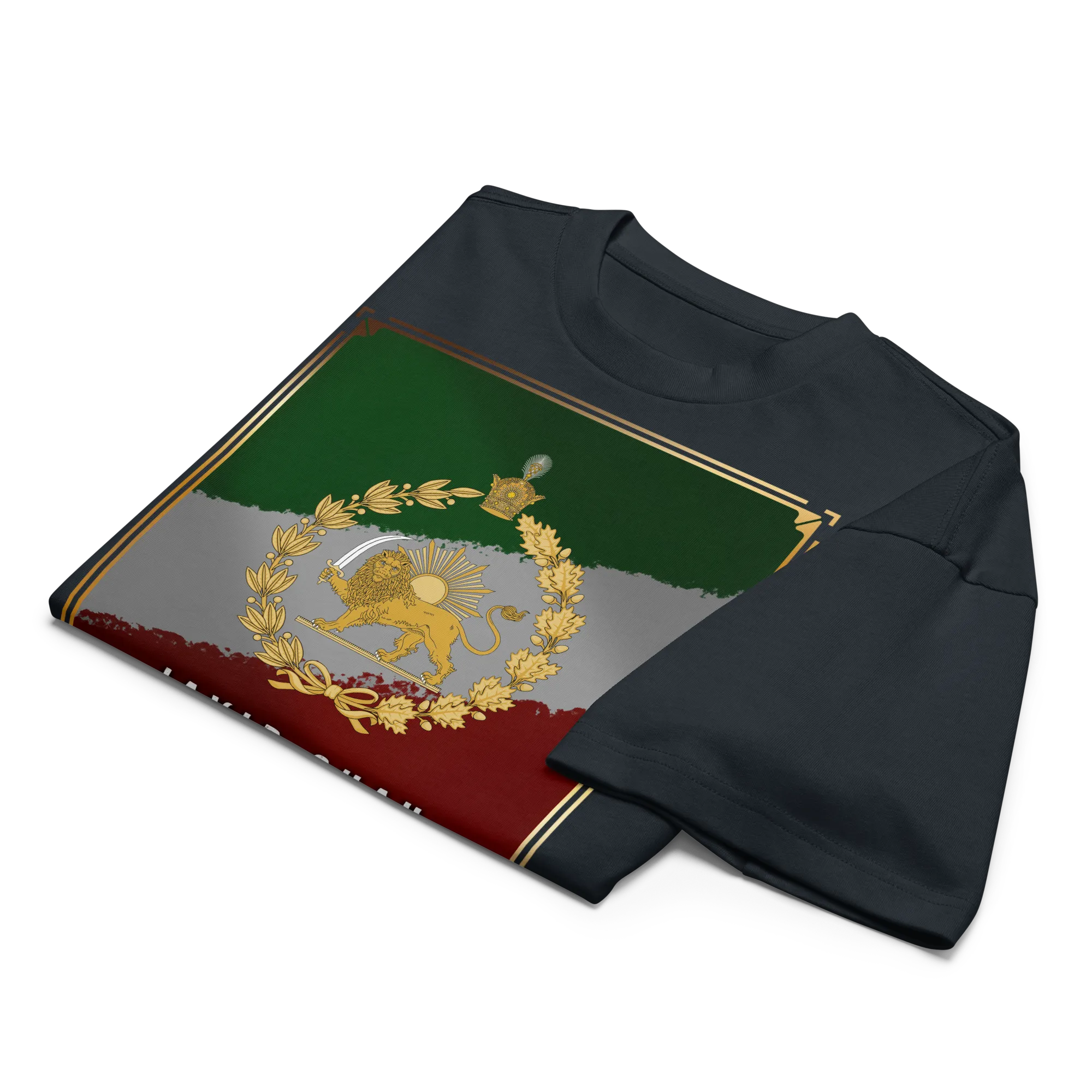 Javid Shah Lion & Sun Dark Edition T-Shirt in Navy Blazer – alternate front view