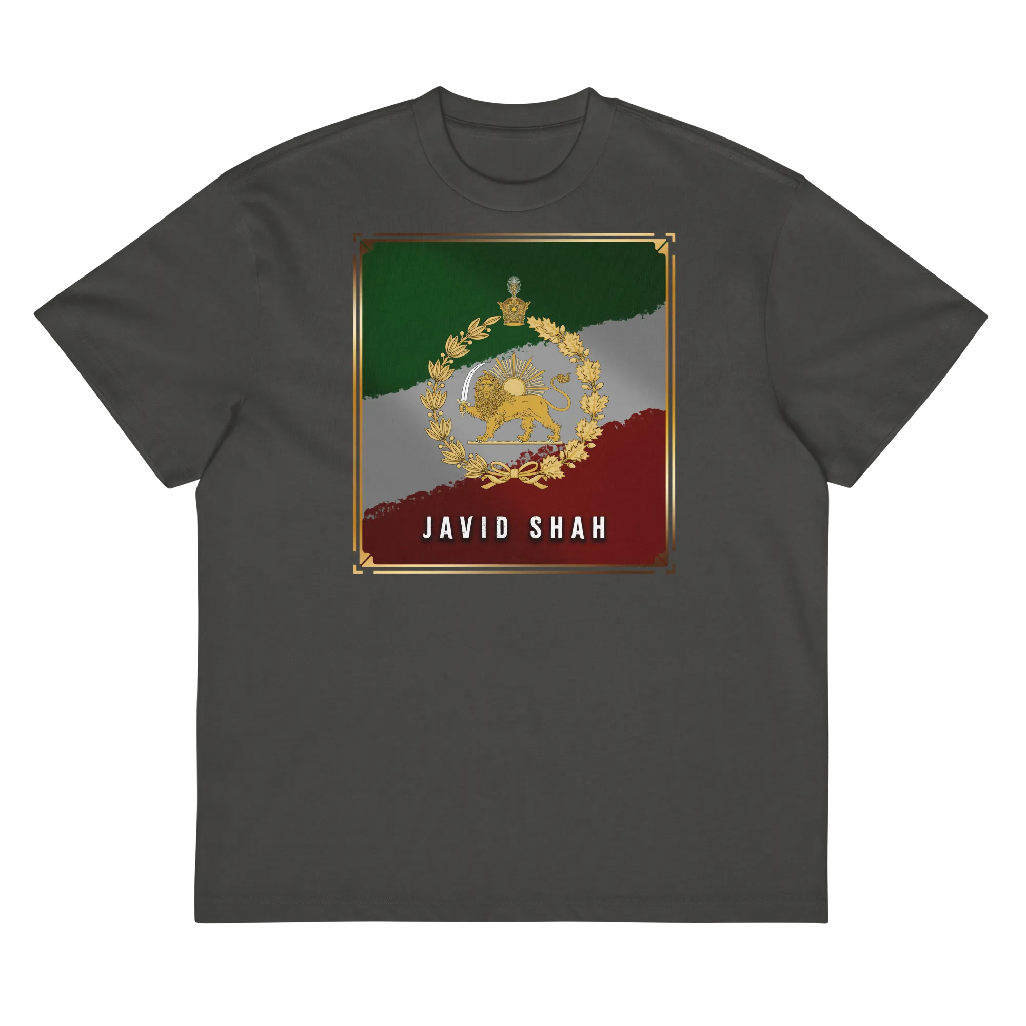 Javid Shah Löwe & Sonne T-Shirt – Dunkle Edition