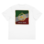 Javid Shah Lion & Sun Dark Edition T-Shirt in White – alternate front view
