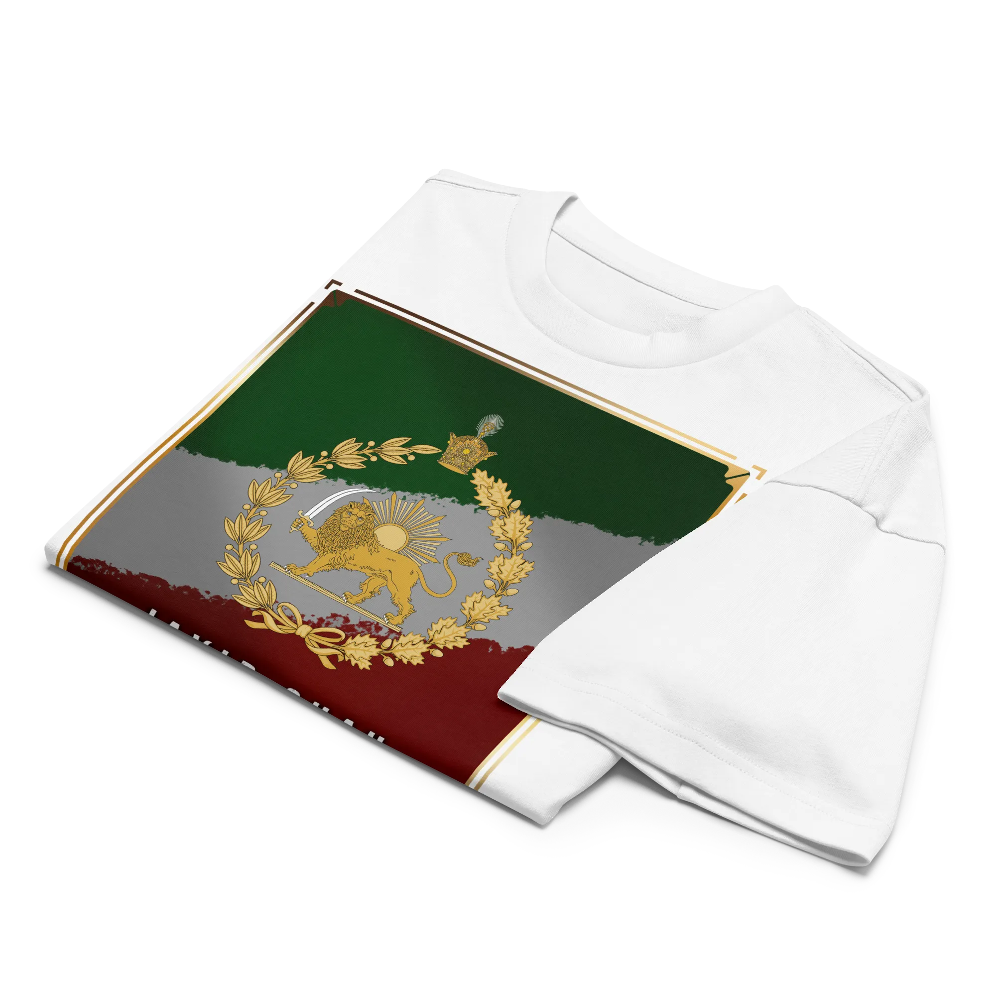 Javid Shah Lion & Sun Dark Edition T-Shirt in White – detail view