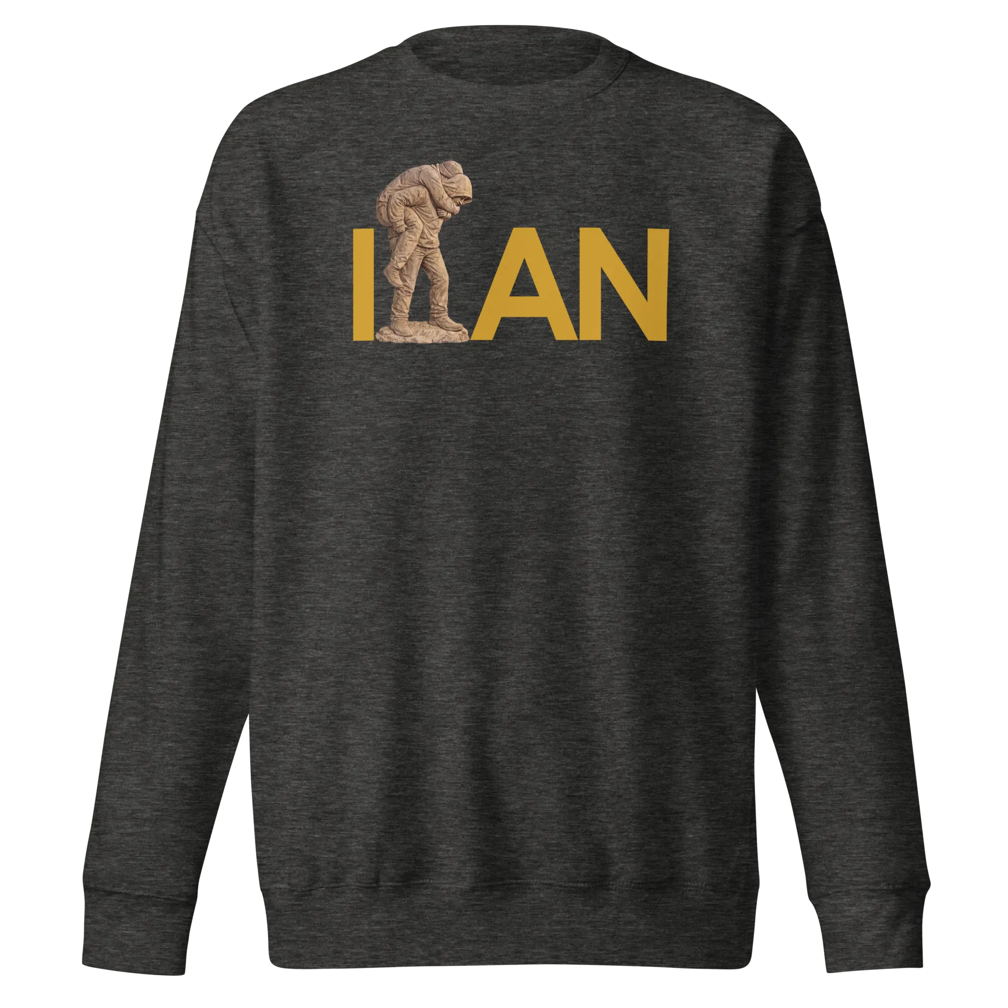 Hamid Mahdavi Javid Nam Sweatshirt in Charcoal Heather – front view