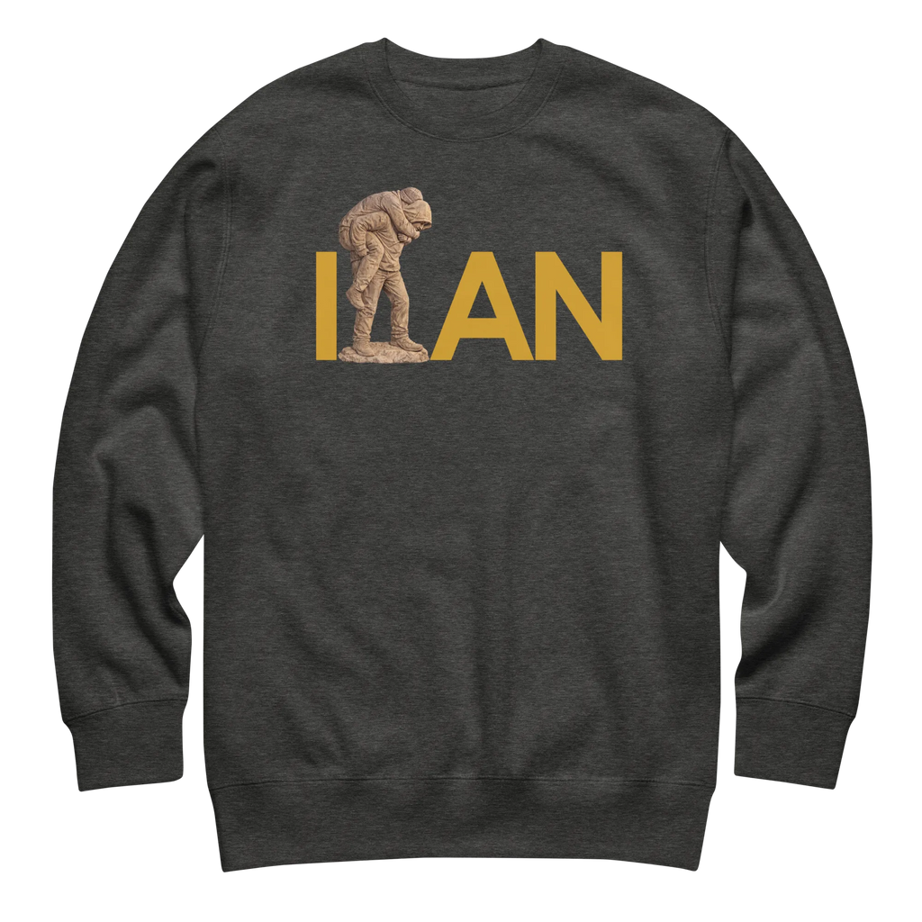 Hamid Mahdavi Javid Nam Sweatshirt in Charcoal Heather – detail view