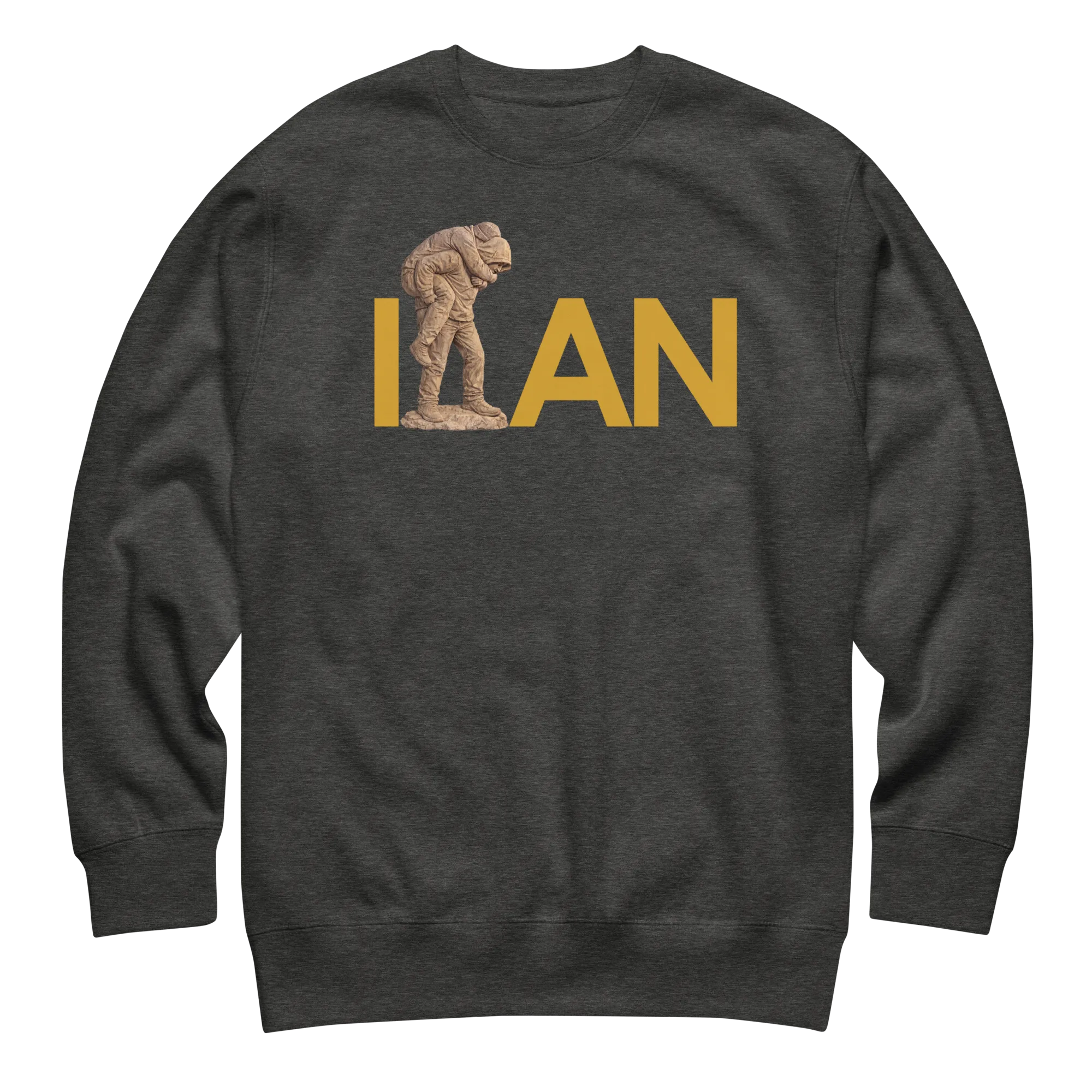 Hamid Mahdavi Javid Nam Sweatshirt in Charcoal Heather – detail view